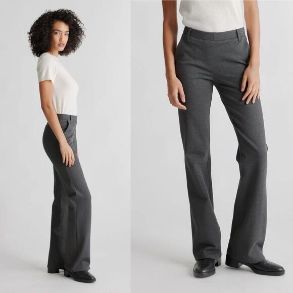 Quince Ultra-Stretch Ponte Bootcut Pant Women’s Medium Charcoal Gray Office Work - Picture 7 of 15